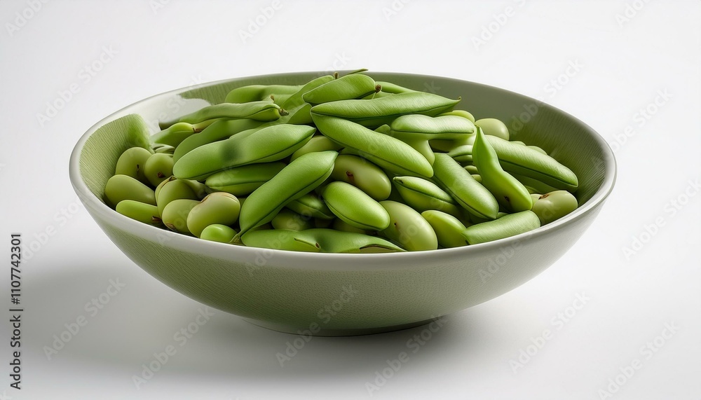Bowl vegetable food bean on the white background Bowl vegetable food bean on the white background