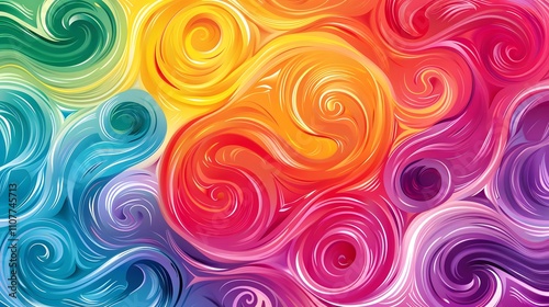 A vibrant swirl of colors creating an abstract, dynamic visual effect.
