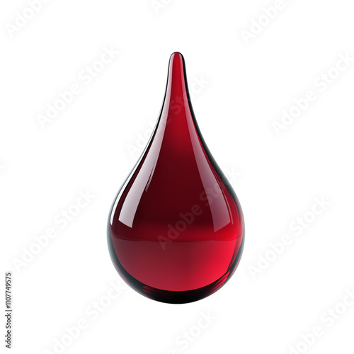 red wine or blood drop on png transparent background