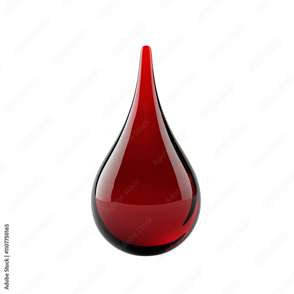 Fototapeta premium red wine or blood drop on png transparent background