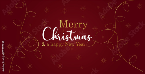 Christmas background with gold gradient, greeting card	