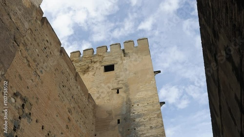 Alcazaba - The Tribute Tower, The Alhambra, Granada, Andalusia, Spain