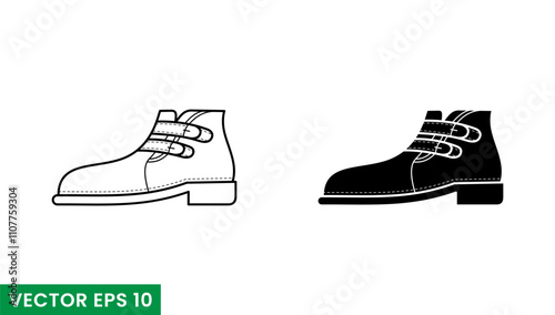 monk strap shoes vector icon