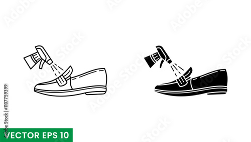 spray shoes vector icon