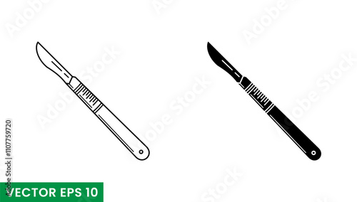 medical knife vector icon