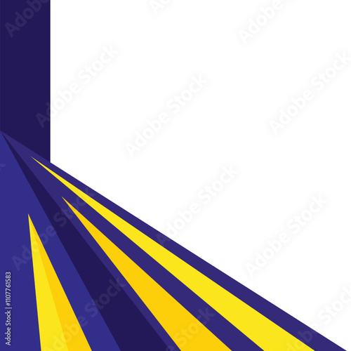Free Download Geometric abstract shape business border in blue and yellow - GFXLoad