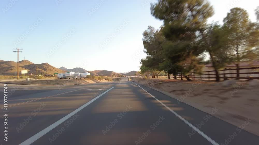 Lake Isabella 5 Northshore 04 Front View MultiCam Sunset Driving Plate Sierra Nevada Mts California USA Lake Isabella 5 Northshore 04 Front View MultiCam Sunset Driving Plate Sierra Nevada Mts California USA