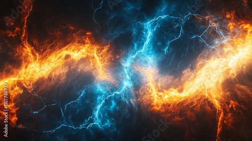 Dynamic Plasma Lightning and Fiery Energy Surges Capturing Electric Cosmic Storms in High Definition