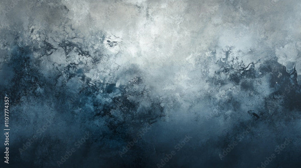 Obraz premium Abstract blue black smoky interior background