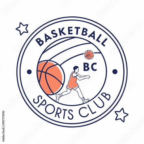 Basketball Sports Club Logo Template Bundle for Tournament or Sports Team