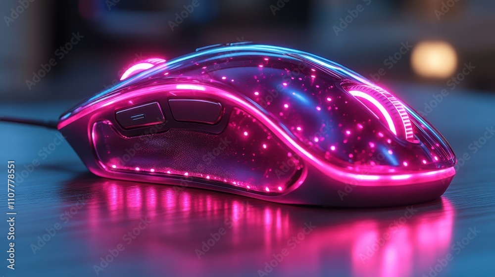 a mouse an esports mouse with a layer of semi transparent material on the surface and only one led light strip on the edg a mouse an esports mouse with a layer of semi transparent material on the surface and only one led light strip on the edg