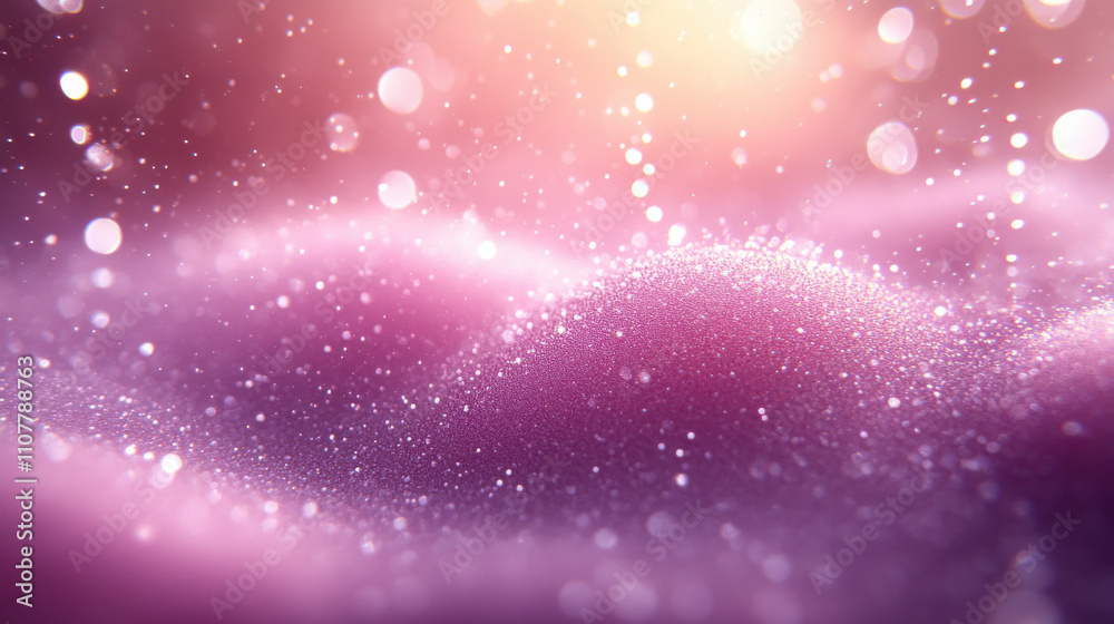 Obraz premium dreamy, soft texture of pink fabric with sparkling sequins, creating magical atmosphere. shimmering effect adds depth and elegance to scene