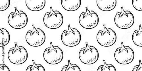 tomato pattern Background. vintage tomato background. tomato doodle pattern background.
