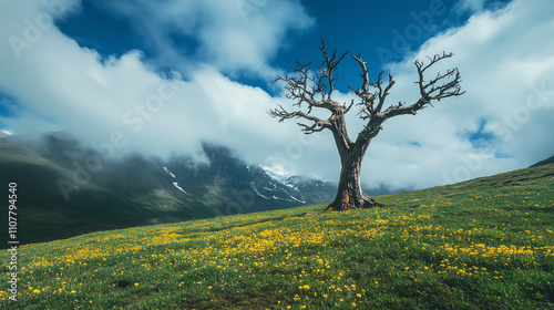 dead tree on the hill