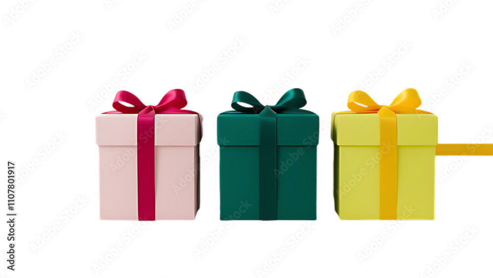 Obraz premium Gift box cristmas concept on white