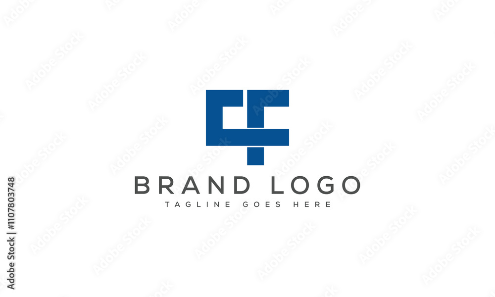 Fototapeta premium letter CF logo design vector template design for brand.