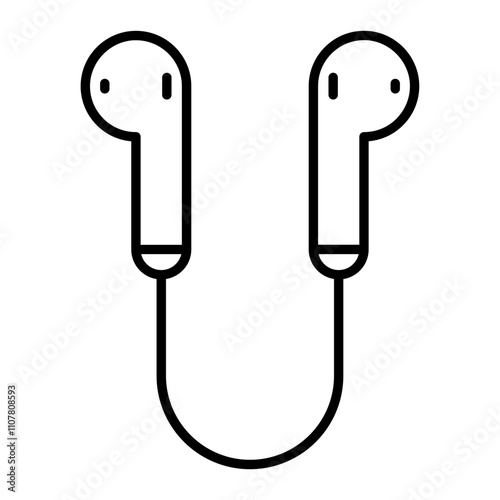 Earplugs outline icon