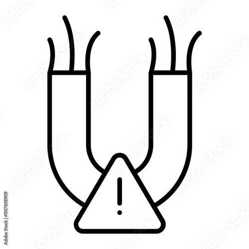 Live wires outline icon