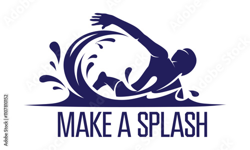 Swimming Sports vector Silhouettes and Vector clip art Set 