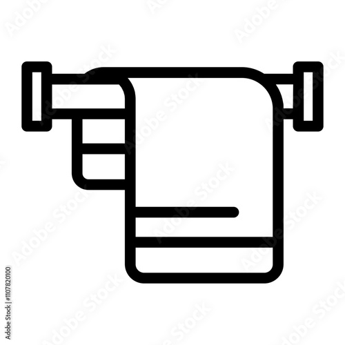 Hanging towel line icon