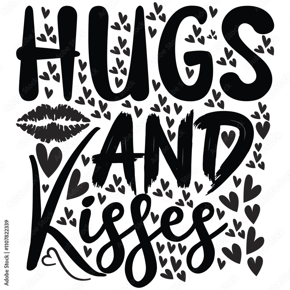 Obraz premium hugs and kisses.it is a valentine days design.