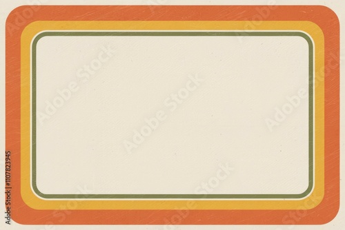 Wallpaper Mural Retro frame design. Vintage border template evoking 70s nostalgia; ideal for adding a classic touch to your projects.  Perfect for invitations or announcements. Torontodigital.ca