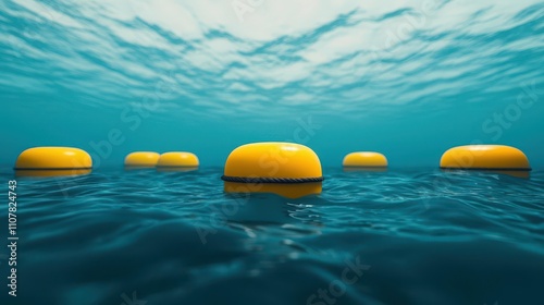 A seamless combination of tidal waves and energygenerating buoys, Power, Marine renewable energy photo