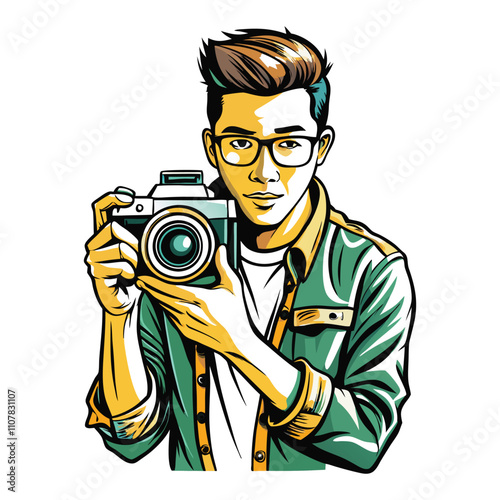 photographer with camera