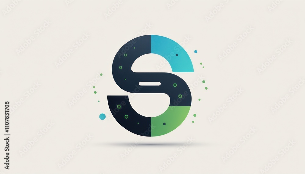 Obraz premium Abstract letter S logo design.