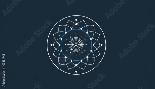 Wallpaper Mural Abstract geometric mandala design. Torontodigital.ca