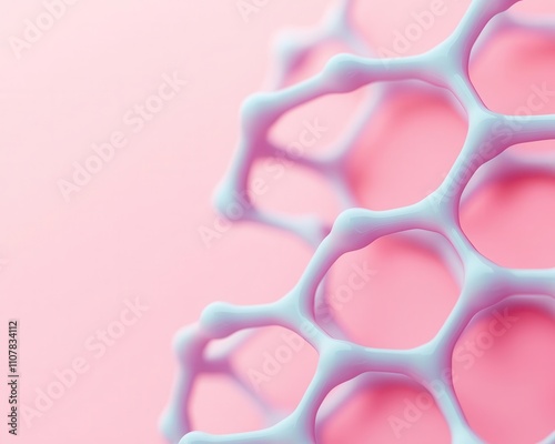 Lightweight structural polymers, highlighting high strengthtoweight ratio, 3D illustration photo