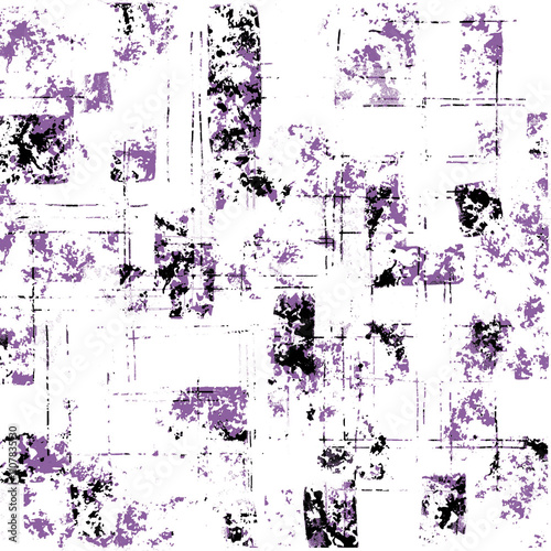 Super cool retro modern trendy checkery soft Indigo colors irregular cartoonish pattern photo