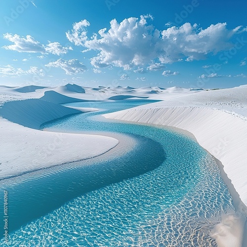 Lençóis maranhenses national park brazilian seascape photo