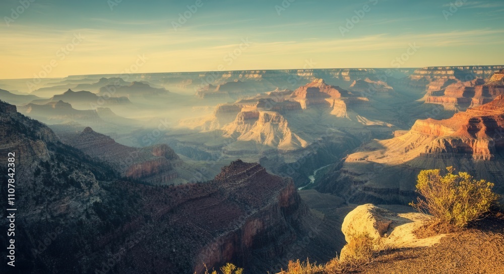 Fototapeta premium Golden sunrise the landscape