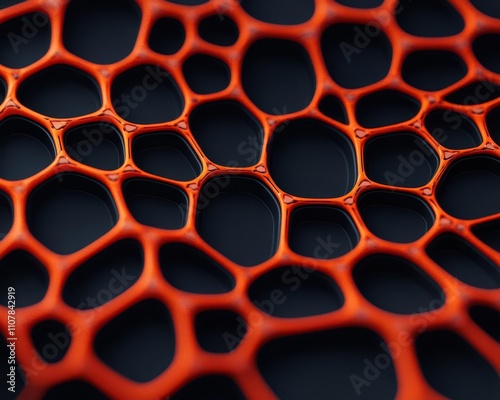 Fractallike nanostructures, with repeating patterns, 3D illustration photo