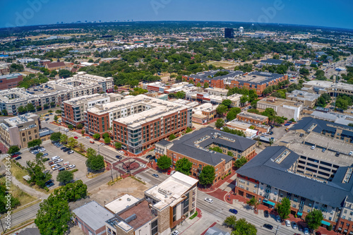 Photography Aerial View of Downtown, Plano Texas in the DFW Metro