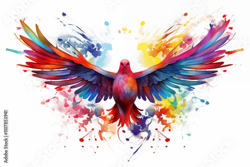 Phoenix tattoo colors on white background. Phoenix tattoo. Tattoo idea. For tattoo artists. Tattoo parlor. Phoenix on fire. My tattoo.