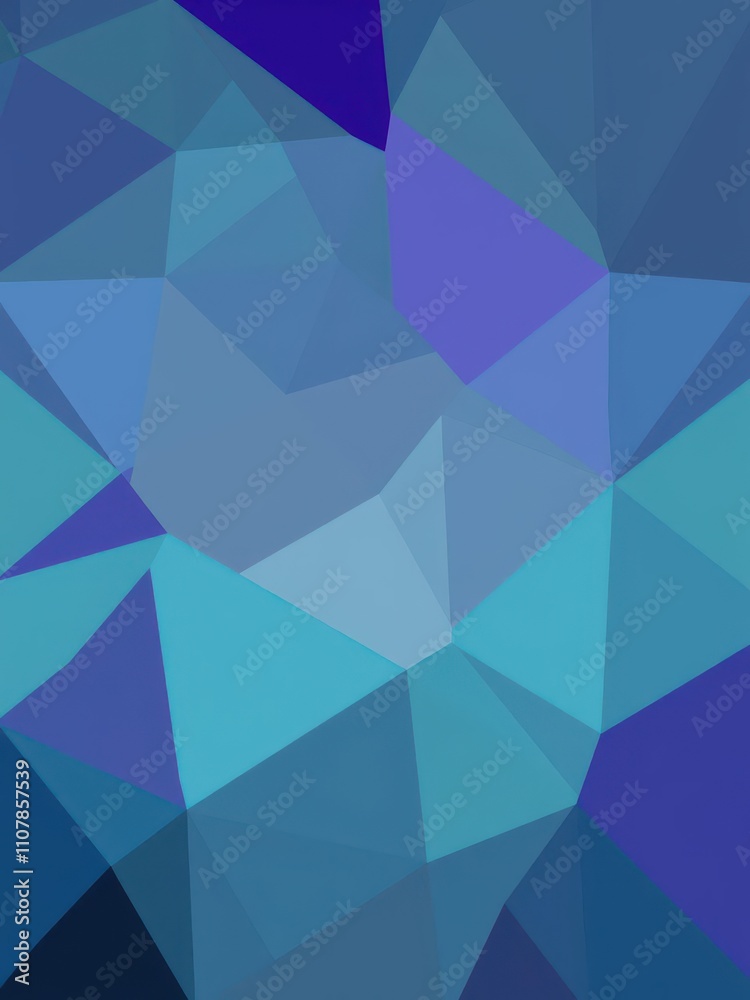 Obraz premium Abstract geometric shapes in shades of blue, green, and purple creating a modern and stylish background, purple