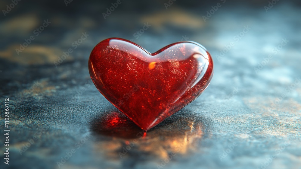 Fototapeta premium envelope with love heart 3d rendering