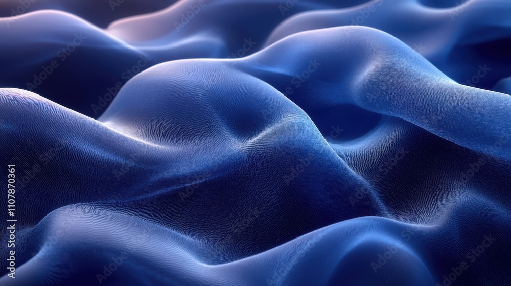 Fototapeta premium flowing cloth with abstract wave pattern with alpha channel 3d rendering