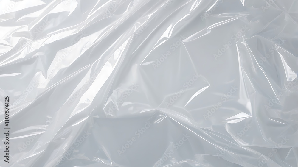 Obraz premium wrap of transparent plastic film over a textured background