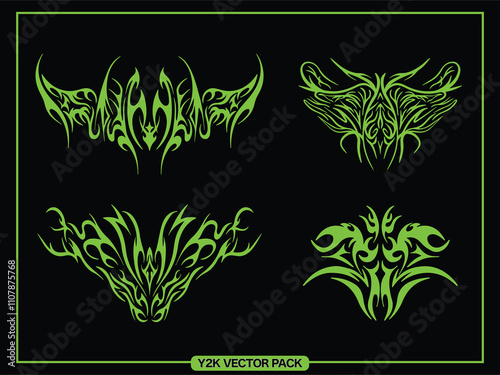 Y2K vector asset tribal 