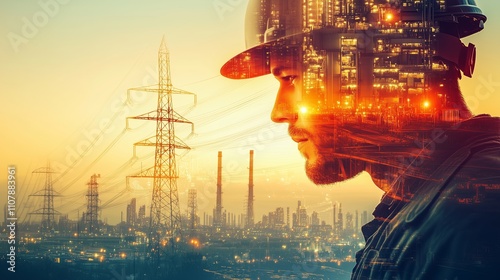 A professional engineer and an oil platform.