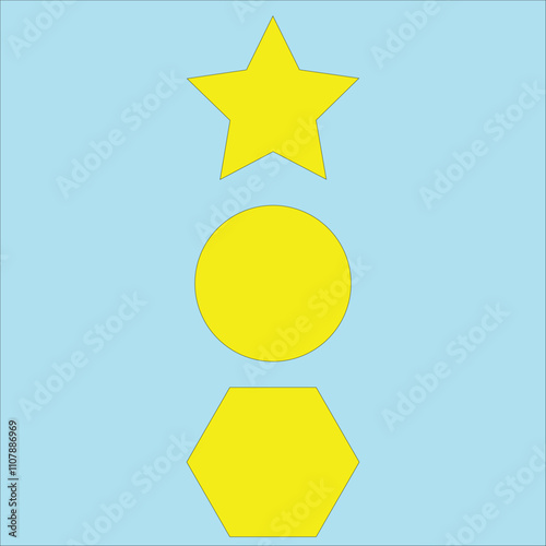 Star Ellipse Polygon vector illustration 
