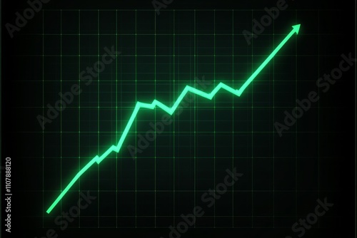 chart in green colors on a black background.