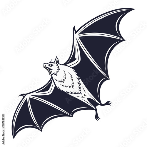 bat silhouette vector art and illustration