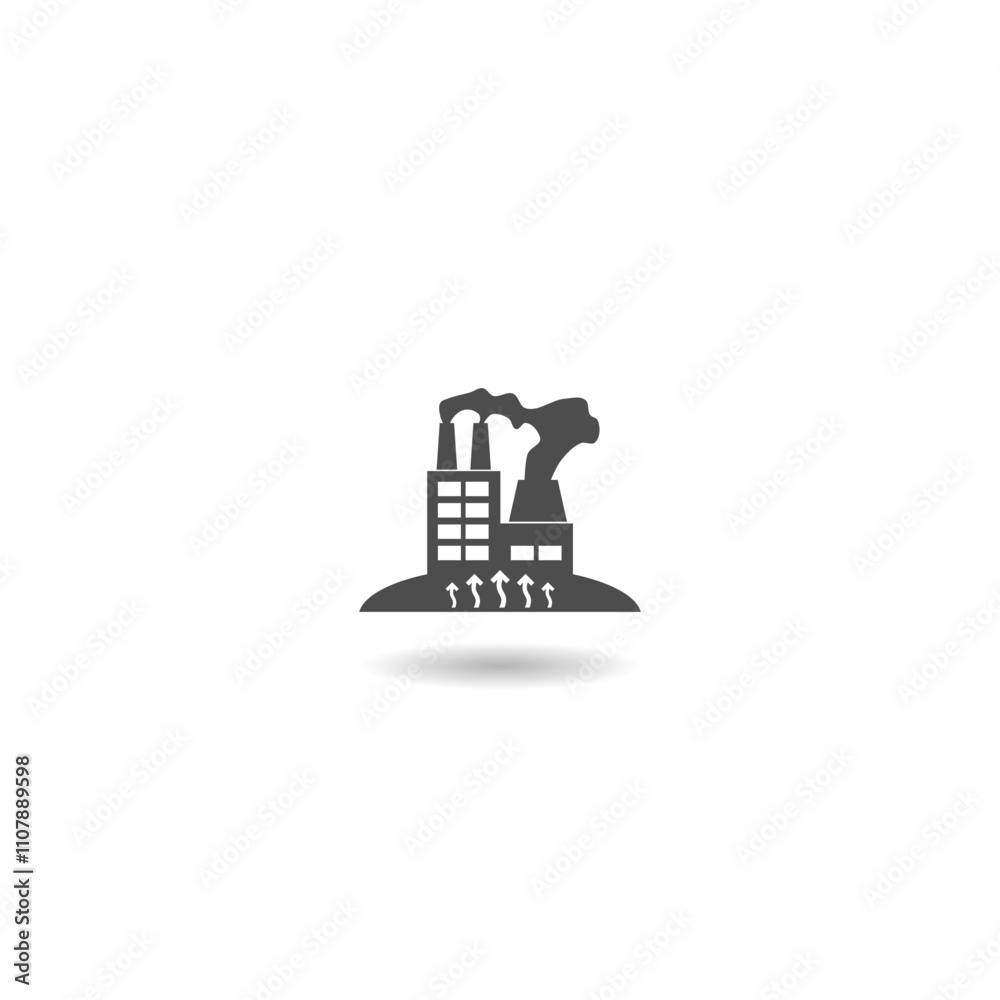 Fototapeta premium Geothermal energy icon with shadow