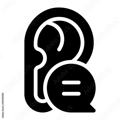 listening glyph icon