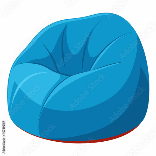 bean bag chair on white background vector illustration