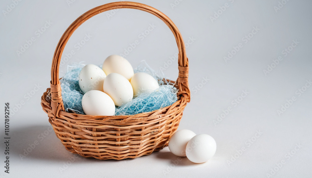 Duck eggs in basket isolated warm countryside peaceful day Duck eggs in basket isolated warm countryside peaceful day